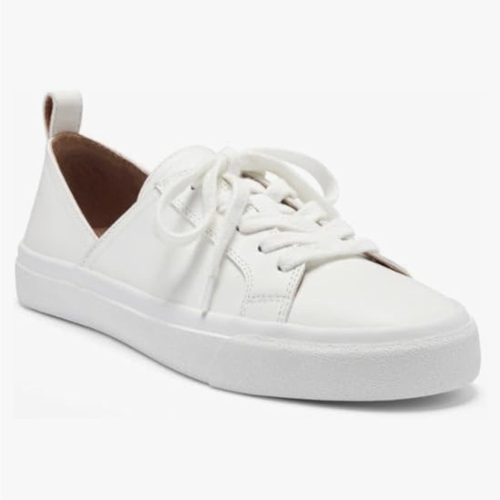 EUC Lucky Brand Dansbey White Leather Tennis Shoes 9 WM